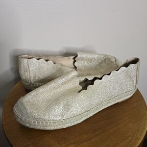 Kanna Gold Glitter Espadrilles